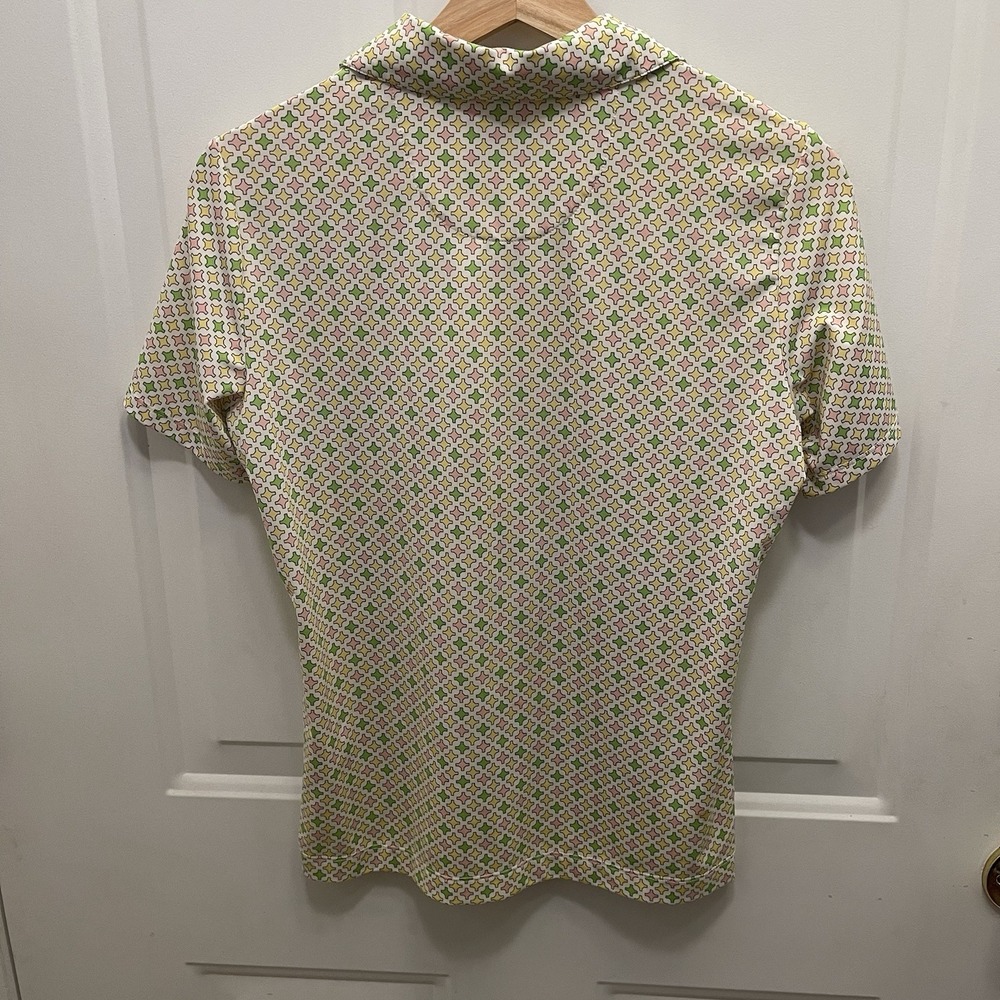 EP Pro Shirt Pink Green Yellow Golf Polo Top Tour Tech Short Sleeve Womens Small - Picture 4 of 5